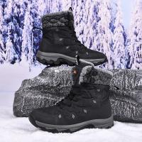Botas de senderismo de invierno para hombre Botas de nieve aisladas Botas de invierno con forro de piel cálida Zapatos de senderismo Botas de trekking al aire libre - details 7
