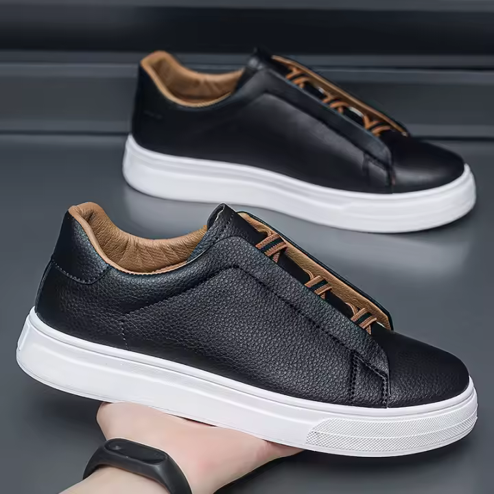 2025 primavera nuevos zapatos de tablero zapatos de hombre zapatos blancos de moda zapatos casuales de hombre joven versión coreana de zapatos deportivos de moda. - 1