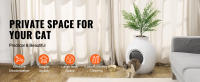 SucceBuy Plant Cat Litter Box - Control inteligente de olores, oculto, entrada de 9,48 pulgadas, ABS, decorativo para el hogar - details 0