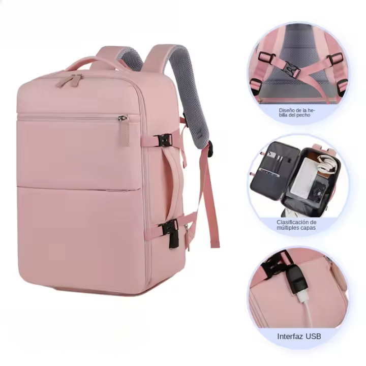 Mochila de viaje de negocios con función de bolsa de ordenador, multiampermeable, de gran capacidad, para hombres y mujeres - 1