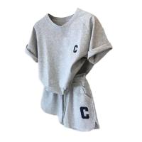 Conjunto Deportivo Casual para Mujer Camiseta Corta, Top, Pantalones de Pierna Ancha - details 12
