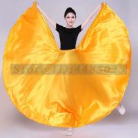 Vestido largo brillante de satén de 360 ​​grados, Tre de bailarines de festivales tradicionales, trajes de baile de tango flamenco gitano femenino - details 13