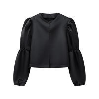 OUWU- Camisa Informal Corta De Manga Abombada A La Moda Para Mujer Primavera 2025, Nuevo Diseño, Ropa Informal De Ajuste Cómodo - details 6