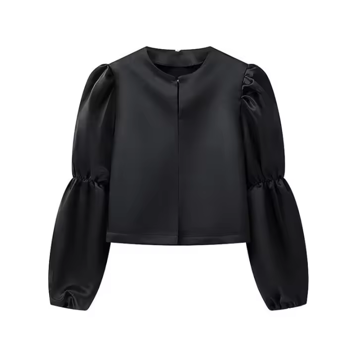 OUWU- Camisa Informal Corta De Manga Abombada A La Moda Para Mujer Primavera 2025, Nuevo Diseño, Ropa Informal De Ajuste Cómodo - 1