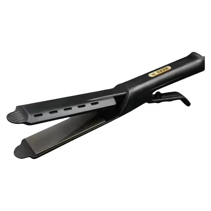 Plancha de pelo para mujer, Panel ancho, ajuste de temperatura de cuatro engranajes, plancha plana iónica de turmalina cerámica - 1