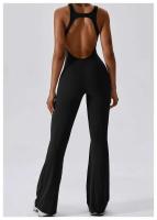 Mono de Yoga Sólido Conjunto de Una Pieza para Mujeres Ropa de Workout para Levantamiento de Glúteos Moda Activa - details 29