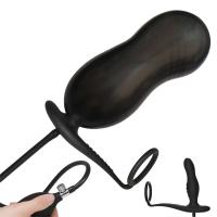 Leten Iatable consolador Anal Plug anillos de silicona suave para productos para adultos mujeres hombres parejas dilatador de trasero expansor juguetes sexuales caliente - details 0