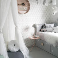 Mosquitera colgante para decoración de cama de bebé, cortinas de tul para dormitorio, casa de juegos, habitación de niños - details 12