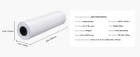 SucceBuy Papel de formato ancho, 24" x 500 pies, 2 rollos de papel para plotter, rollos de papel CAD de 20 LB, para ingeniería, arquitectura, diseño y mapas GIS - details 6