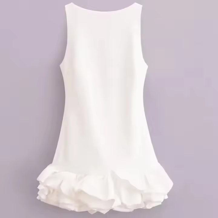 Mini vestido de fiesta de verano sin mangas y sin borlas ropa de mujer - 1