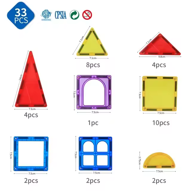 Juego de Bloques de Construcción Magnéticos Romboss para Niños y Niñas Juguete Educativo Montessori para la Construcción de Habilidades Cognitivas Flexibles Juego de Plástico para 3-12 Años - 1
