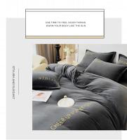 Funda de edredón de terciopelo de cristal cálido, bordado sólido, juego de cama de lujo para pareja, tamaño queen y king, Invierno - details 1