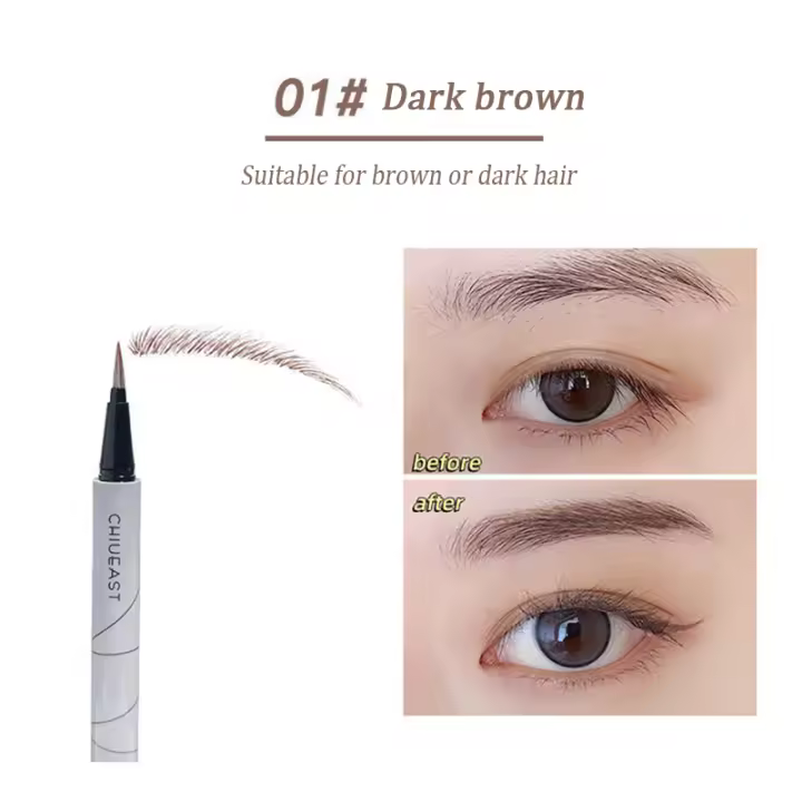 Lápiz de Cejas de Dos Punas Impermeable Punta Fina para Tatuaje de Cejas Duradero - 1