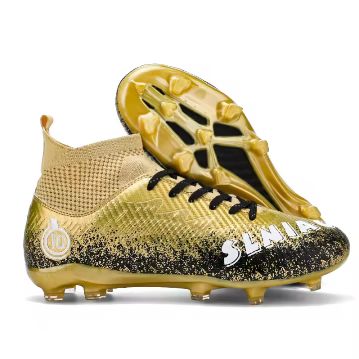 Zapatos de fútbol de marca para hombres, botas de fútbol de tobillo alto, hierba antideslizante al aire libre, zapatillas de deporte de partido de entrenamiento Multicolor, TF/FG - 1