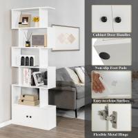 Estantería de Almacenamiento Elegante en Forma de S de 6 Niveles con Puertas - details 3
