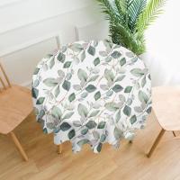 Mantel hule redondo, hojas verdes, impermeable, antimanchas, pvc, 152cm Uso interior y exterior - details 3