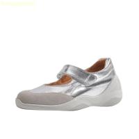 Zapatos de Ballet Informales a la Moda de Piel de Vaca Zapatos Planos de 3Cm/6Cm que Mejoran la Altura para Mujer Novedad de Verano 2025 Zapatos Mary Jane Blancos/Plateados - details 9