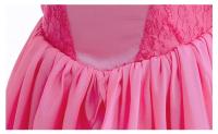 Vestido de princesa melocotón para cosplay, disfraz de juego de rol para niña, trajes de actuación de escenario para fiesta de cumpleaños, vestidos elegantes de carnaval para niños - details 7