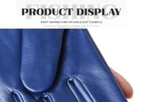 Guantes de piel de oveja para mujer, manoplas cortas de terciopelo fino para pantalla táctil, de cuero, de buena calidad, para invierno, 2226 - details 44