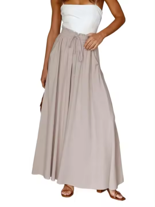 Falda elástica para mujer Pantalones casuales de alto confort con cintura ancha - 1