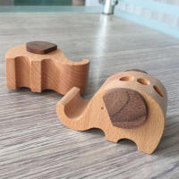 Portalápices de elefante de madera para mujer, soporte para teléfono, decoración de escritorio, regalos para elefante - details 5