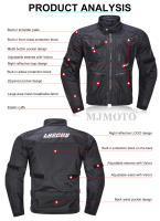 LYSCHY-Chaqueta protectora de verano para motocicleta para hombre, chaqueta de motociclista de malla transpirable para mujer, Moto, Motocross, ropa de montar reflectante - details 10