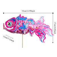 Divertida lámpara de linterna de pez dorado hecha a mano, luz LED, linterna de carpa Koi de mediados de otoño, papel luminoso, materiales de linterna DIY, regalo para niños - details 0