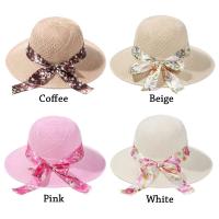 Sombrero de pescador con cinta a la moda para mujer, sombreros de sol informales para mujer, sombrero de paja para playa de verano - details 5