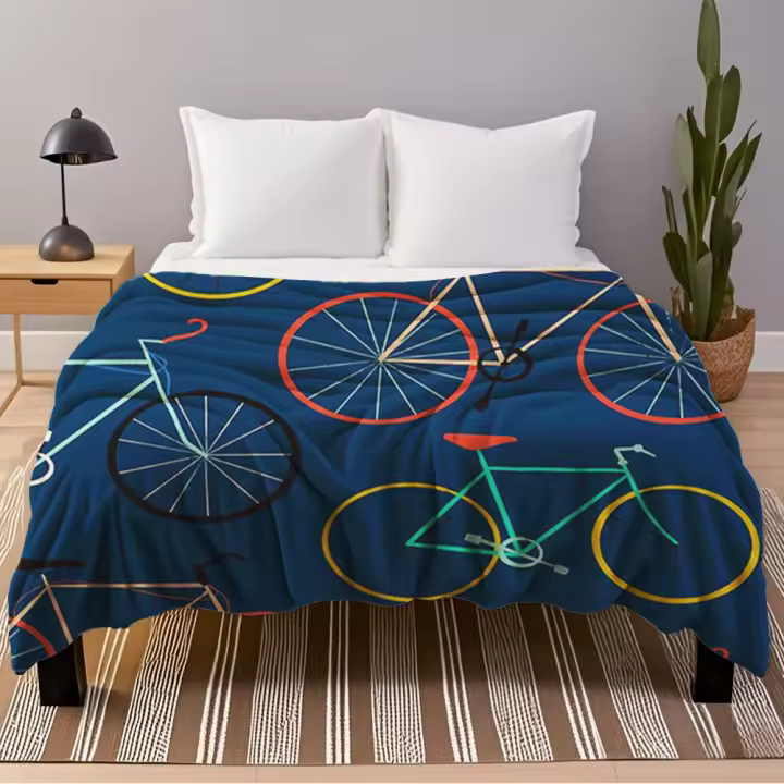 Manta Art Deco Manta de franela Estilo fresco Ropa de cama de hospitalidad colorida y brillante Mantas antipilling para mascotas Campistas Crucero - 1
