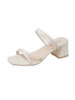 Elegantes Sandalias de Mujer con Tacones Cuadrados Zapatillas de Verano Moda 2025 - details 17