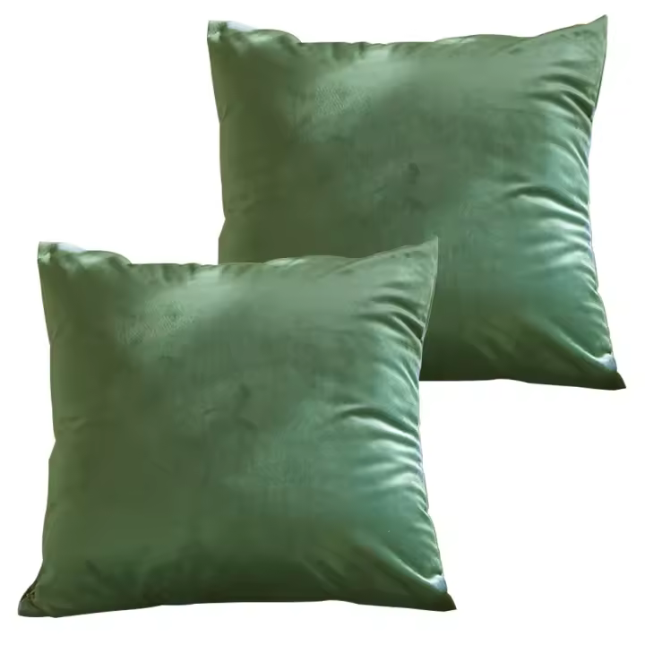 Juego de 2 fundas de almohada de terciopelo para sofá, sin núcleo, Color sólido - 1