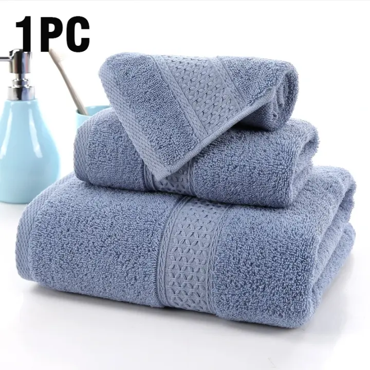 Toalla de microfibra de algodón puro para hombres y mujeres, toalla suave absorbente sin pelusa, lavado de cara para adultos, baño, hogar - 1