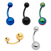 Piercing para el ombligo, 2 piezas, 16g/14g, sexy, bola, envío directo - details 1
