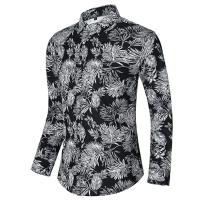 Camisas Casuales para Hombres Impresión de Moda, Elástica, Sin Hierro, Talla Grande - details 16