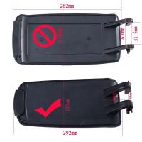 Cubierta de bloqueo de apoyabrazos de cuero con luz CA para Audi A4 B6 B7 - details 1