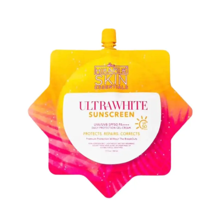 Protector solar blanqueador portátil SPF50 PA+++ Protección solar para rostro y cuerpo Crema UV iluminadora Apto para viajes 50 g - 1