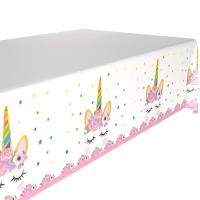 Mantel de Mesa de Fiesta de Unicornio Cubierta de Mesa Ideal para Baby Showers y Fiestas de Cumpleaños Regalo de Pascua Decorativo - details 0