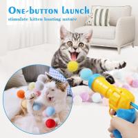 Juguete Para Gatos Con Bolas De Colores Y Lanzador De Bolas Juguete De Peluche Para Entrenamiento Y Juego En Casa Para Gatos Domésticos - details 2