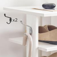 Zapatero, Estante Zapatero, Estantería para Zapatos, Mueble Zapatero de 8 Niveles, con 2 Ganchos, 50 x 28 x 113 cm, para Entrada, Dormitorio, Ahorra Espacio, Blanco - details 5