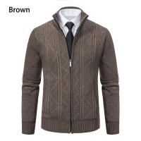 Chaqueta gruesa para hombre, cárdigan de punto con cuello levantado, cálido, para otoño e invierno - details 13