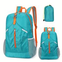 Mochila plegable de nailon de 25 litros con correas ajustables - Muy delgada, sin forro, con cremallera, ideal para exteriores, senderismo, correr y viajes cortos - Ideal para mujeres, equipo de senderismo |   Bolsa con correas ajustables |   Cierre con - details 1