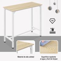 Taburete de Bar Muebles Cocina Silla de Comedor para Salon Cocina Mesa 100x40x100 cm Estructura de Metal, Juego de 2X Taburetes Bar, Blanco, 0037BAZ+1058BY-2 - details 38