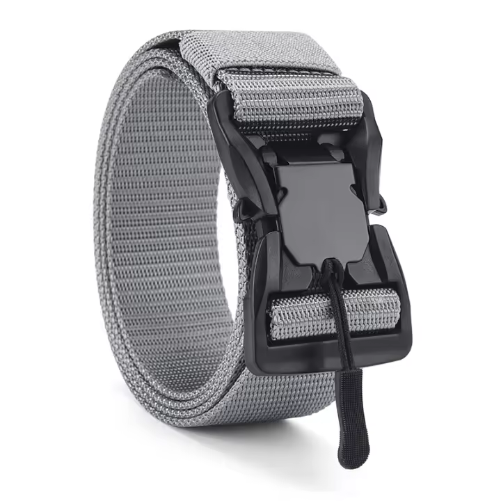 Cinturón de lona multifuncional para hombre, cinturón táctico de liberación rápida con hebilla magnética, talla grande 140, 160, 180 cm - 1