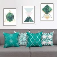 Juego de 4 fundas decorativas de cojín de 45x45 cm, fundas muy suaves con estampado para exteriores, para sofá o estantería - details 10
