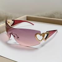 Gafas de Sol sin Marco Y2K para Mujer, Gafas de Sol de color sólido - details 2