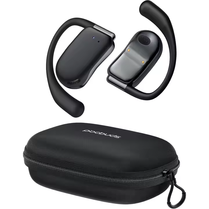 Auriculares de traducción AI en tiempo real, auriculares con traductor de 164 idiomas, auriculares abiertos con 80 horas de reproducción, audífonos traductores inglés español con traducción de audio y video para viajes, negocios, aprendizaje - 1