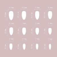 Cortaúñas cortas de almendra, diseño rosa degradado, decoración de manicura para mujeres y niñas - details 6
