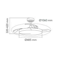 Ventilador de techo dc plumax modelo, 3 acabados a elegir, eficiente tecnología led de 45w de 4400 lúmenes, mando a distancia - details 4