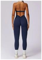 Sujetador Deportivo sin Costuras para Mujeres Encantador y Sexy Halter Bragas de Espalda Liberadas Lencería Sólida Top Femenino Belleza Espalda Inalámbrico Talla Única - details 12