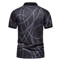 2025 nueva moda Casual Flip Collar manga corta Polo camisa de los hombres Top - details 5